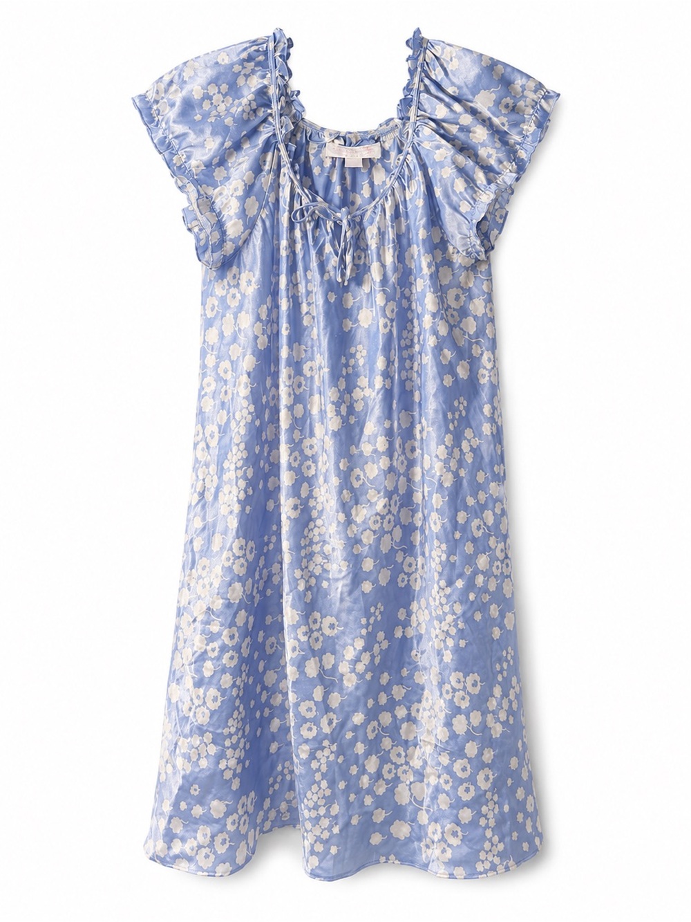 Oscar de la Renta Light Blue Floral Nightgown